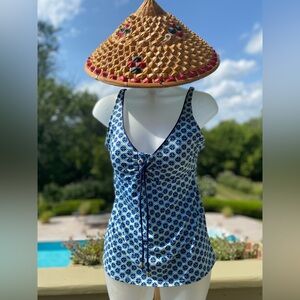NWOT Lands End - Lovely abstract pattern tankini, Size: 8